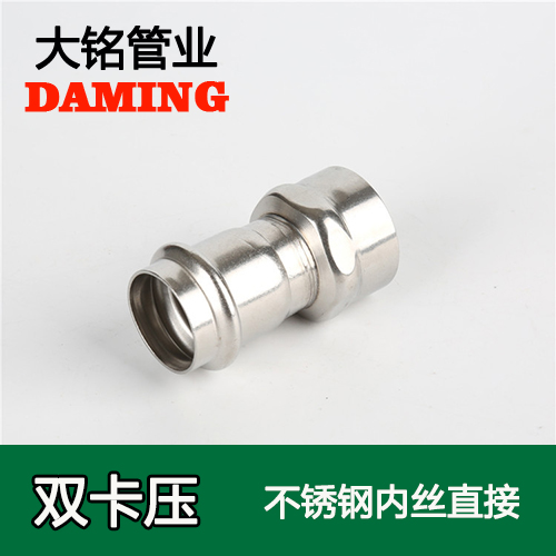 DN65*2 草莓视频污在线观看免费內絲轉換直通二寸接頭（304 316L）